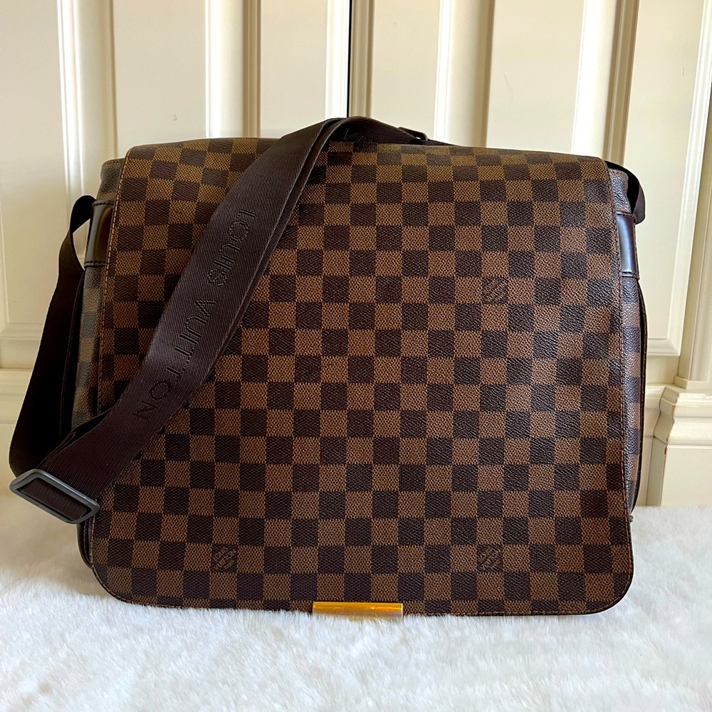 Authentic Louis Vuitton Damier Ebene Bastille Messenger Crossbody Bag Unisex